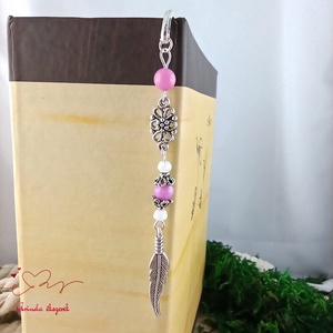 Halványlila toll könyvjelző  - könyv & zene - könyvjelző - Meska.hu