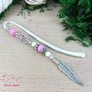 Halványlila toll könyvjelző  - könyv & zene - könyvjelző - Meska.hu