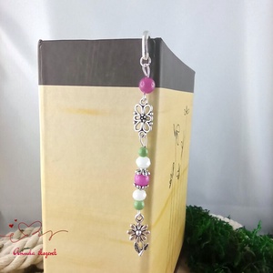 Pink virág könyvjelző  - könyv & zene - könyvjelző - Meska.hu