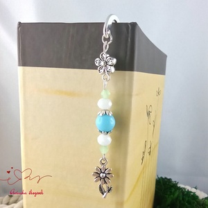 Kék virág könyvjelző  - könyv & zene - könyvjelző - Meska.hu