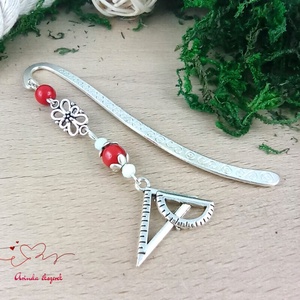 Piros vonalzó könyvjelző  - könyv & zene - könyvjelző - Meska.hu