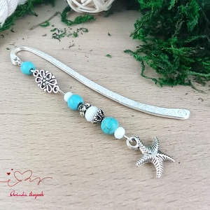 Tengeri csillag könyvjelző , Könyv & Zene, Könyvjelző, Ékszerkészítés, Gyöngyfűzés, gyöngyhímzés, MESKA