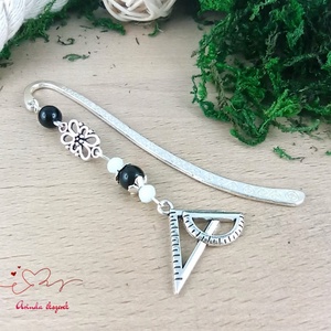 Fekete vonalzó könyvjelző  - könyv & zene - könyvjelző - Meska.hu