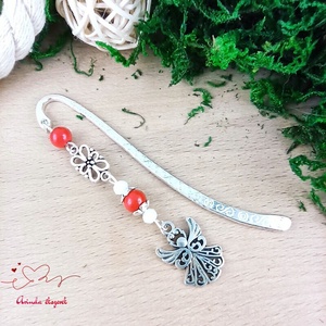 Angyalkás könyvjelző pedagógusnapra - kedves ajándék tanároknak és óvónőknek piros színben - könyv & zene - könyvjelző - Meska.hu