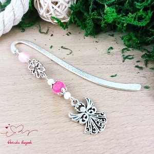 Angyalkás könyvjelző pedagógusnapra - kedves ajándék tanároknak és óvónőknek rózsaszín színben - könyv & zene - könyvjelző - Meska.hu