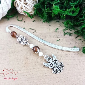 Angyalkás könyvjelző pedagógusnapra - kedves ajándék tanároknak és óvónőknek barna színben - könyv & zene - könyvjelző - Meska.hu