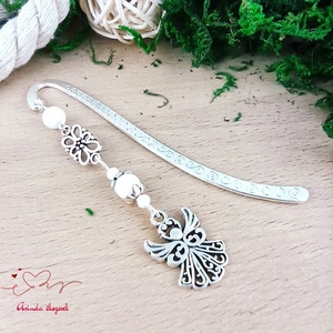 Angyalkás könyvjelző pedagógusnapra - kedves ajándék tanároknak és óvónőknek fehér színben - könyv & zene - könyvjelző - Meska.hu