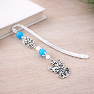 Angyalkás könyvjelző pedagógusnapra - kedves ajándék tanároknak és óvónőknek világoskék színben, Könyv & Zene, Könyvjelző, Ékszerkészítés, Gyöngyfűzés, gyöngyhímzés, MESKA