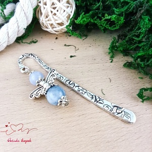 Anyák napi ásvány angyal könyvjelző akvamarinnal - szeretettel készült ajándék édesanyáknak - könyv & zene - könyvjelző - Meska.hu