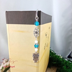 Bagoly könyvjelző türkiz gyöngyökkel � kézműves ajándék olvasóknak és tanároknak - könyv & zene - könyvjelző - Meska.hu