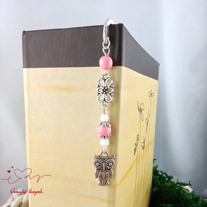 Bagoly könyvjelző rózsaszín gyöngyökkel � kézműves ajándék olvasóknak és tanároknak - könyv & zene - könyvjelző - Meska.hu