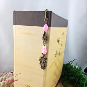 Bagoly könyvjelző rózsaszín gyöngyökkel � kézműves ajándék olvasóknak és tanároknak - könyv & zene - könyvjelző - Meska.hu