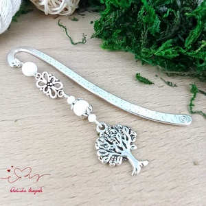 Fehér életfás könyvjelző � pedagógusnapi ajándék - könyv & zene - könyvjelző - Meska.hu