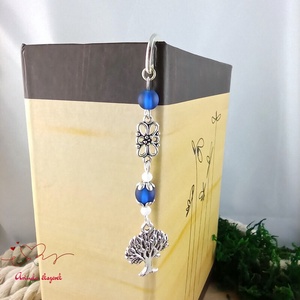 Sötétkék életfás könyvjelző � pedagógusnapi ajándék - könyv & zene - könyvjelző - Meska.hu