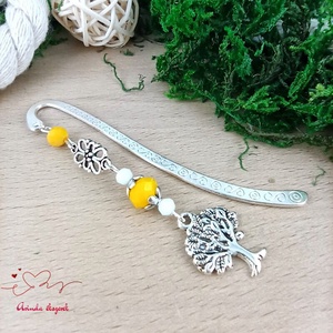 Sárga életfás könyvjelző � pedagógusnapi ajándék - könyv & zene - könyvjelző - Meska.hu