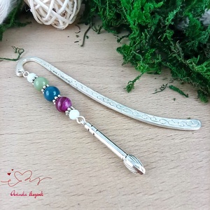 Ecset medálos könyvjelző � kreatív ajándék alkotóknak, Könyv & Zene, Könyvjelző, Ékszerkészítés, Gyöngyfűzés, gyöngyhímzés, MESKA