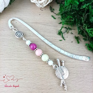 Kreatív fonalgombolyag könyvjelző � egyedi születésnapi ajándék alkotóknak, Könyv & Zene, Könyvjelző, Ékszerkészítés, Gyöngyfűzés, gyöngyhímzés, MESKA