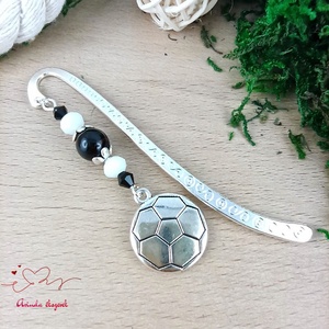 Focilabdás könyvjelző tesitanárnak � köszönetajándék pedagógusnapra és évzáróra, Könyv & Zene, Könyvjelző, Ékszerkészítés, Gyöngyfűzés, gyöngyhímzés, MESKA