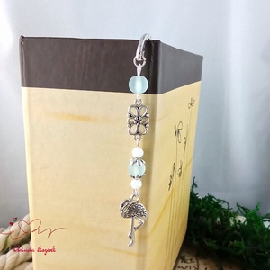 Világoskék flamingós könyvjelző � egyedi, kézműves ajándék olvasóknak - könyv & zene - könyvjelző - Meska.hu