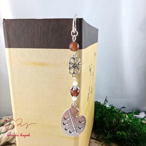 Barna festőpalettás könyvjelző � pedagógusnapi és évzáró ajándék tanároknak - könyv & zene - könyvjelző - Meska.hu