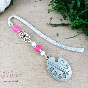 Pink festőpalettás könyvjelző � pedagógusnapi és évzáró ajándék tanároknak - könyv & zene - könyvjelző - Meska.hu