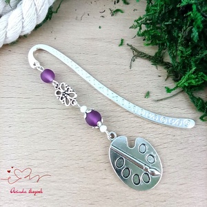 Lila festőpalettás könyvjelző � pedagógusnapi és évzáró ajándék tanároknak - könyv & zene - könyvjelző - Meska.hu