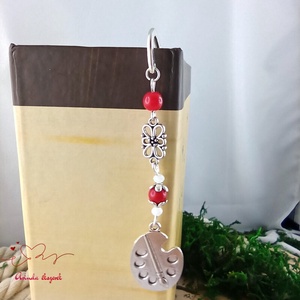 Piros festőpalettás könyvjelző � pedagógusnapi és évzáró ajándék tanároknak - könyv & zene - könyvjelző - Meska.hu