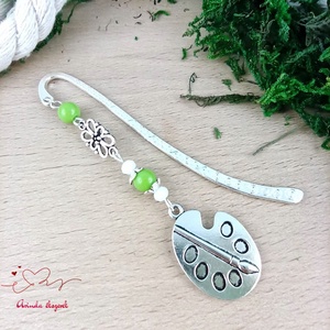 Zöld festőpalettás könyvjelző � pedagógusnapi és évzáró ajándék tanároknak - könyv & zene - könyvjelző - Meska.hu