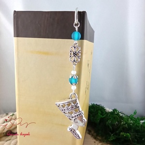 Világoskék fáraó mintás könyvjelző � történelemtanár ajándék - könyv & zene - könyvjelző - Meska.hu