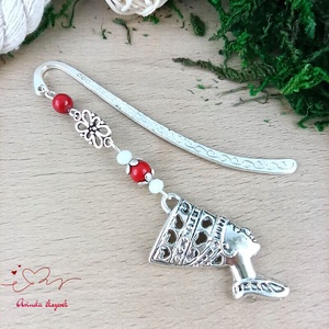 Piros fáraó mintás könyvjelző � történelemtanár ajándék, Könyv & Zene, Könyvjelző, Ékszerkészítés, Gyöngyfűzés, gyöngyhímzés, MESKA