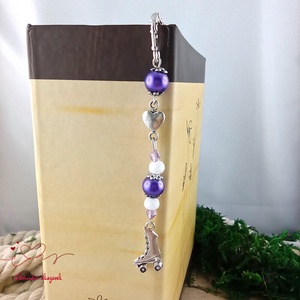 Lila görkorcsolyás könyvjelző � sportos ajándék születésnapra és névnapra - könyv & zene - könyvjelző - Meska.hu