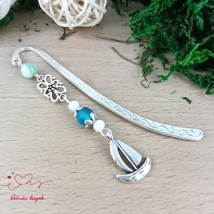 Türkiz vitorlás könyvjelző � egyedi, kézműves ajándék olvasóknak - könyv & zene - könyvjelző - Meska.hu