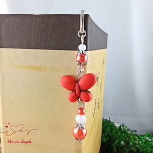 Narancssárga howlit pillangó könyvjelző � egyedi, kézműves ajándék olvasóknak - könyv & zene - könyvjelző - Meska.hu