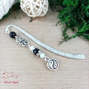 Fekete�fehér jin-jang könyvjelző � egyedi, kézműves ajándék olvasóknak - Meska.hu