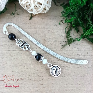 Fekete�fehér jin-jang könyvjelző � egyedi, kézműves ajándék olvasóknak - könyv & zene - könyvjelző - Meska.hu