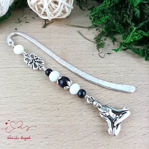 Fekete�fehér jógás könyvjelző � egyedi, kézműves ajándék jógázóknak - könyv & zene - könyvjelző - Meska.hu