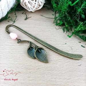 Kála virágos könyvjelző � egyedi, kézműves ajándék olvasóknak rózsaszín, Könyv & Zene, Könyvjelző, Ékszerkészítés, Gyöngyfűzés, gyöngyhímzés, MESKA