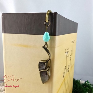 Kála virágos könyvjelző � egyedi, kézműves ajándék olvasóknak türkiz - könyv & zene - könyvjelző - Meska.hu