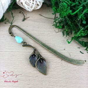 Kála virágos könyvjelző � egyedi, kézműves ajándék olvasóknak türkiz - könyv & zene - könyvjelző - Meska.hu