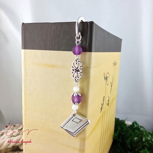 Lila könyv charmos könyvjelző � pedagógusnapi és évzáró ajándék - könyv & zene - könyvjelző - Meska.hu