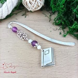 Lila könyv charmos könyvjelző � pedagógusnapi és évzáró ajándék - könyv & zene - könyvjelző - Meska.hu