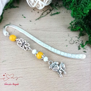 Sárga kutyás könyvjelző � egyedi, kézműves ajándék kutyabarátoknak - könyv & zene - könyvjelző - Meska.hu