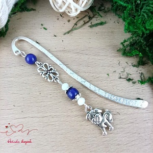 Sötétkék kutyás könyvjelző � egyedi, kézműves ajándék kutyabarátoknak - könyv & zene - könyvjelző - Meska.hu