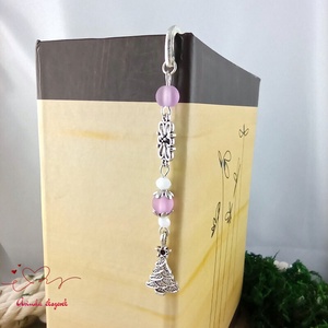 Lila karácsonyfa könyvjelző � ünnepi, kézműves ajándék olvasóknak - könyv & zene - könyvjelző - Meska.hu