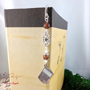 Barna laptop könyvjelző � kézzel készült ajándék tanárnak, pedagógusnak - könyv & zene - könyvjelző - Meska.hu