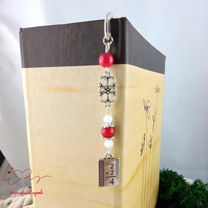 Piros matekképletes könyvjelző � matematika tanárnak pedagógusnapra - könyv & zene - könyvjelző - Meska.hu