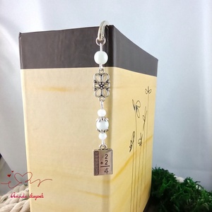 Fehér matekképletes könyvjelző � matematika tanárnak pedagógusnapra - könyv & zene - könyvjelző - Meska.hu