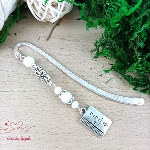 Fehér matekképletes könyvjelző � matematika tanárnak pedagógusnapra - könyv & zene - könyvjelző - Meska.hu