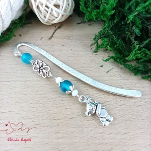 Világoskék maci könyvjelző � óvónőnek és dadusnak pedagógusnapra, Könyv & Zene, Könyvjelző, Ékszerkészítés, Gyöngyfűzés, gyöngyhímzés, MESKA