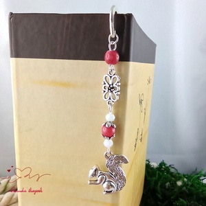 Mókuskás könyvjelző � kézzel készült, erdei hangulatú ajándék - könyv & zene - könyvjelző - Meska.hu